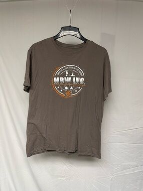 MBW Inc. Men's Brown Graphic Crew Neck T-Shirt
